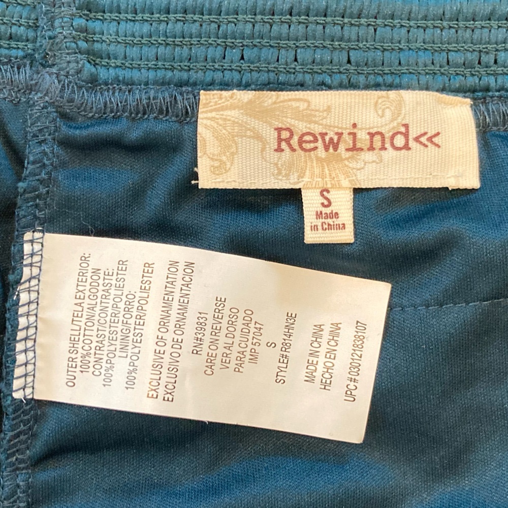 NWT Rewind Dark Teal Lace Micro Mini Shorts Juniors Size S Summer Beach Pool Fun - Picture 5 of 5